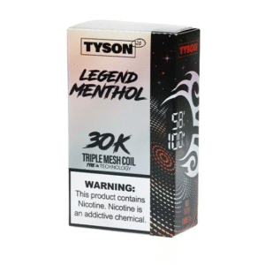 Menthol Silver Tyson 2.0 Legend 30K Disposable